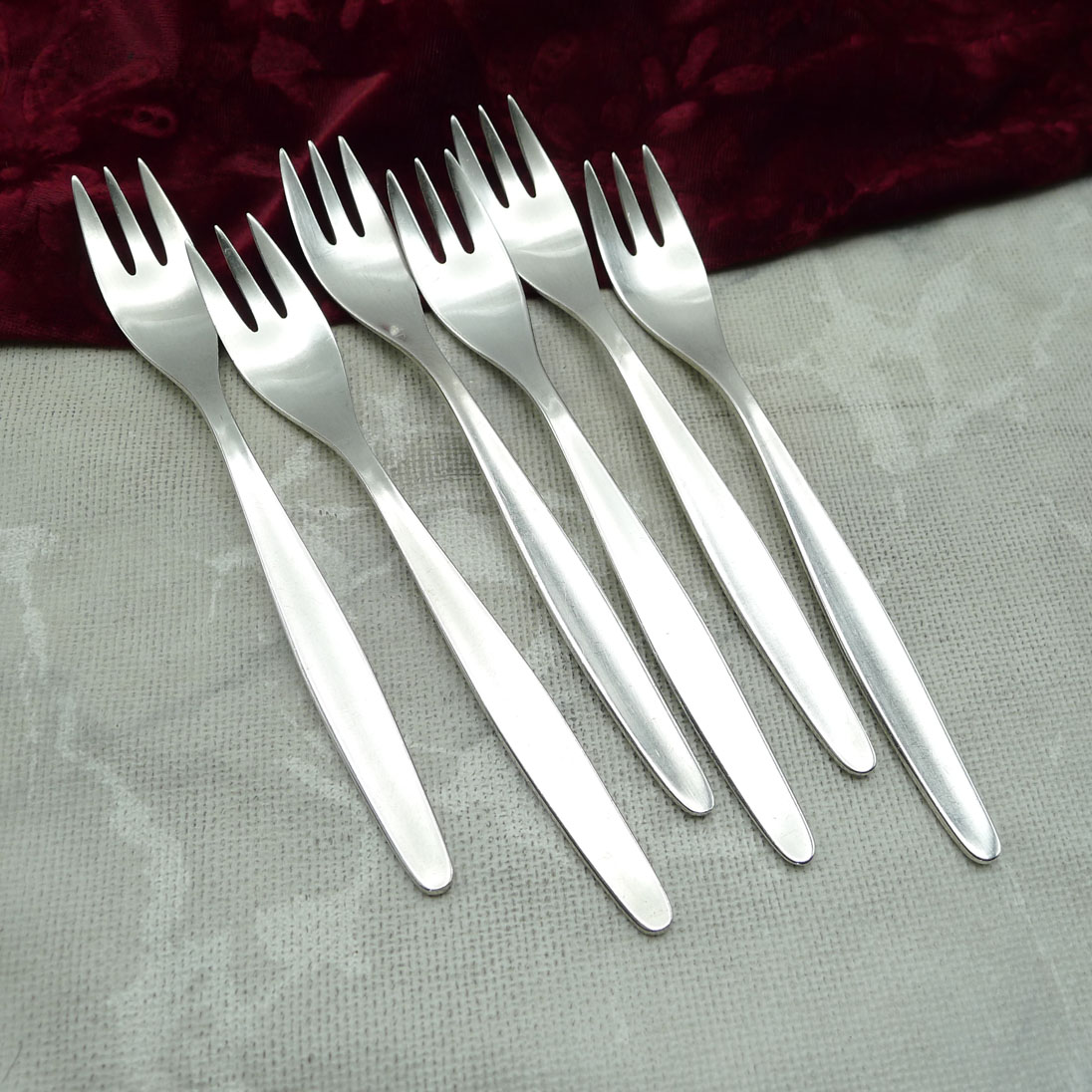WMF Stockholm 6 Kuchengabeln 90 versilbert
