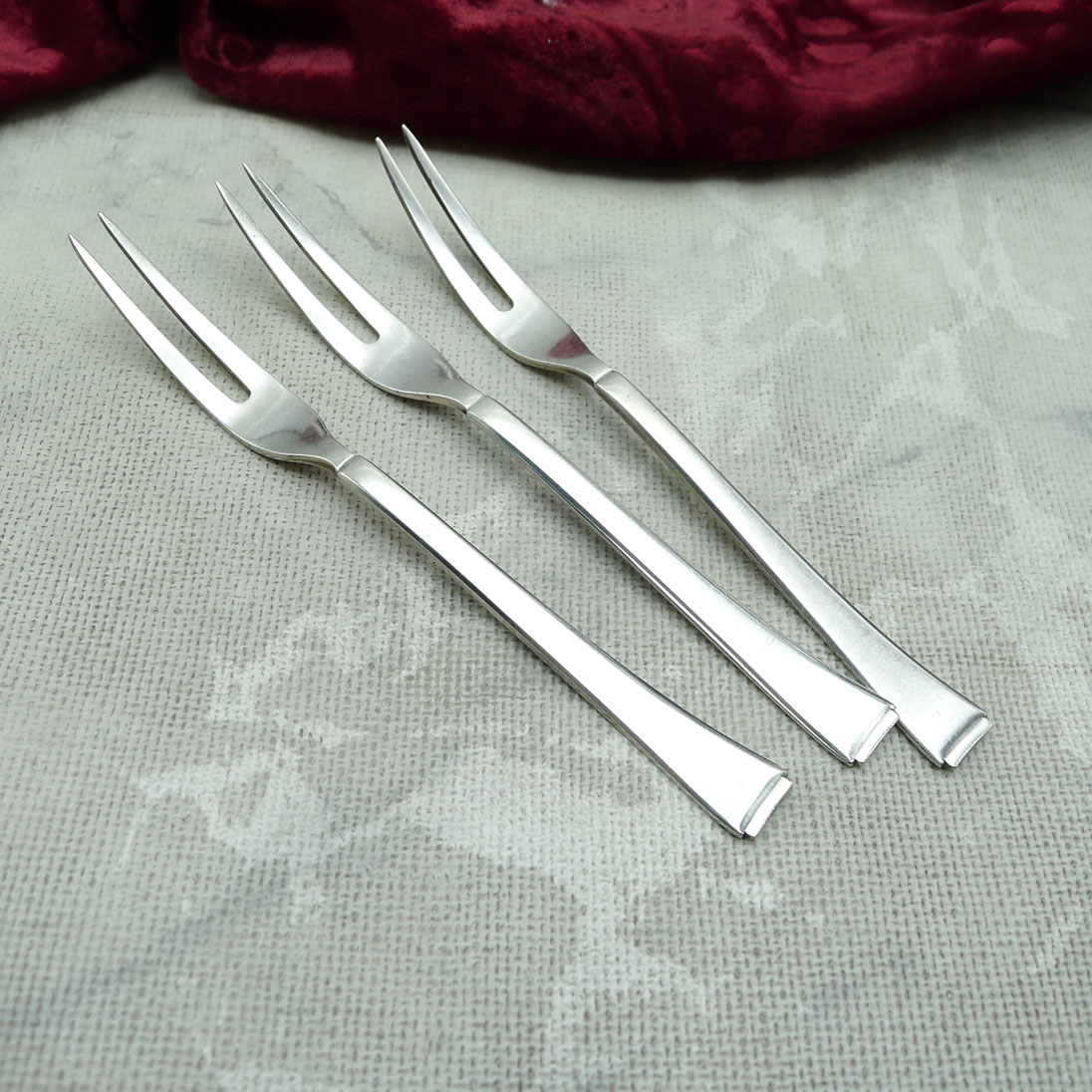 WMF 2500 Art Deco 3 Käsespieße 90 versilbert