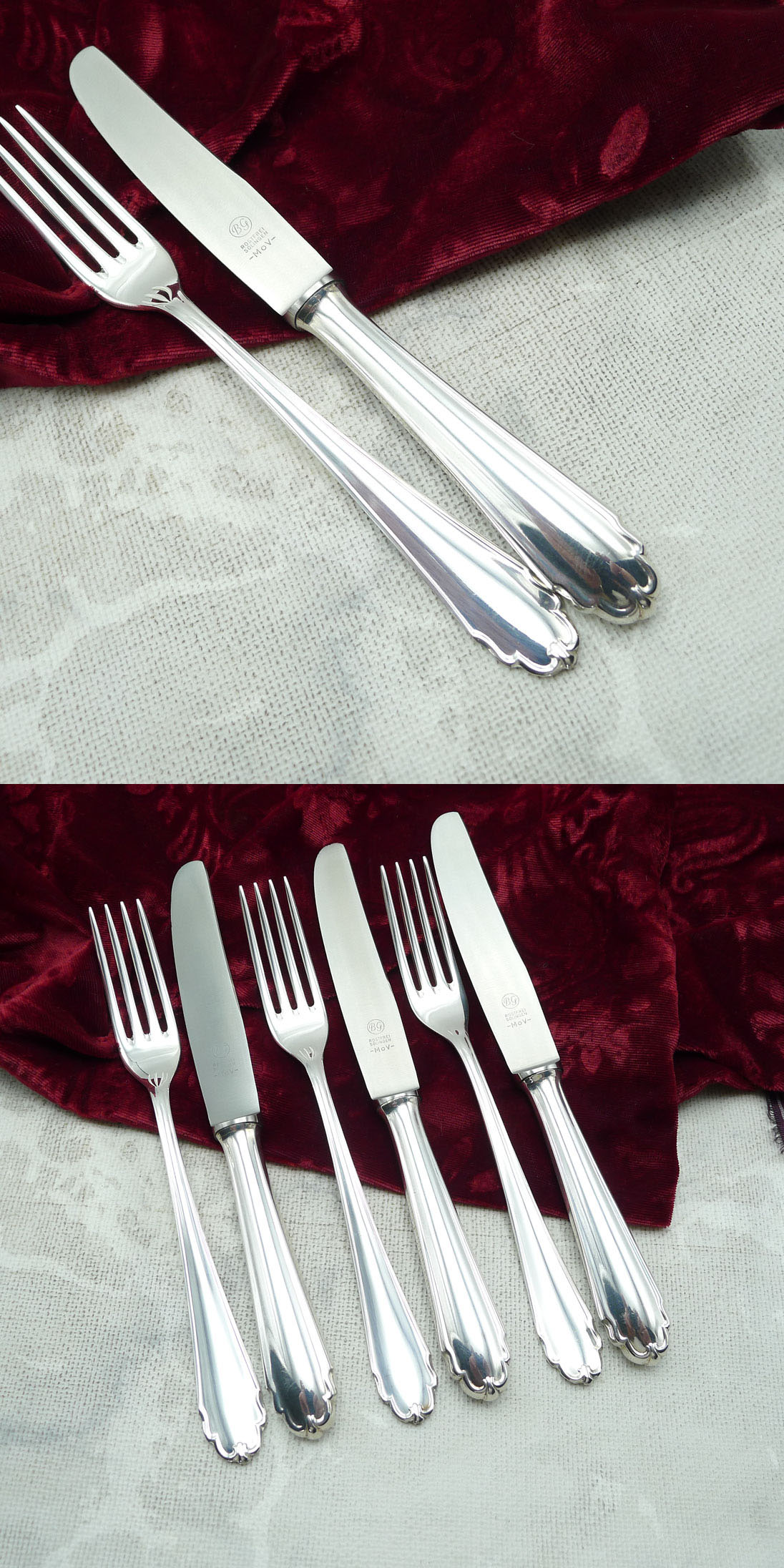 Bruckmann 690 Lieselotte Dessertbesteck 3 Personen 90 versilbert