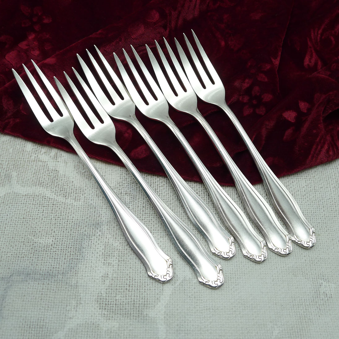 WMF 1700 6 Kuchengabeln 90 versilbert