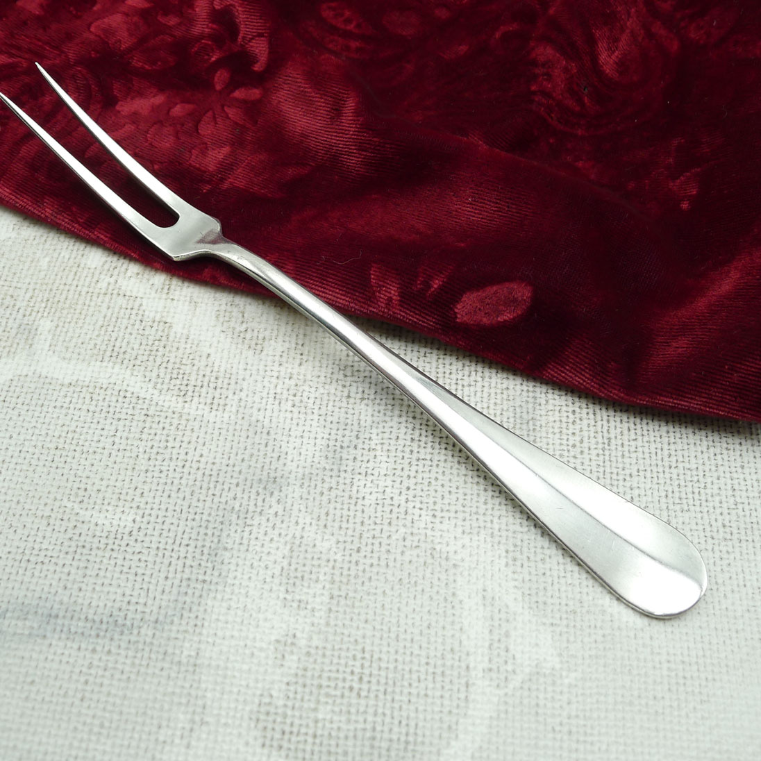 Vorlegegabel / Fleischgabel Muster Baguette 90 versilbert