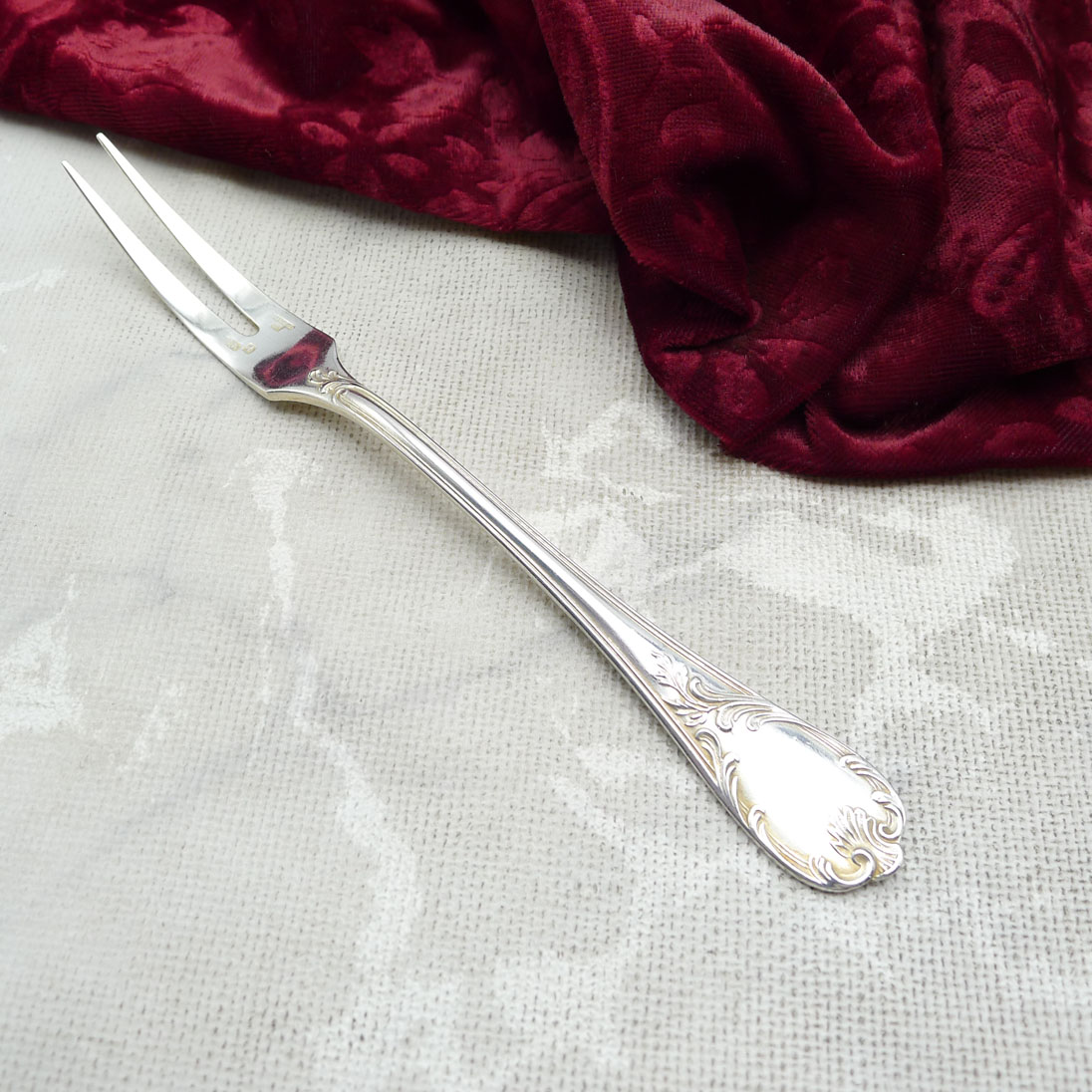 Christofle Marly Fleischgabel versilbert