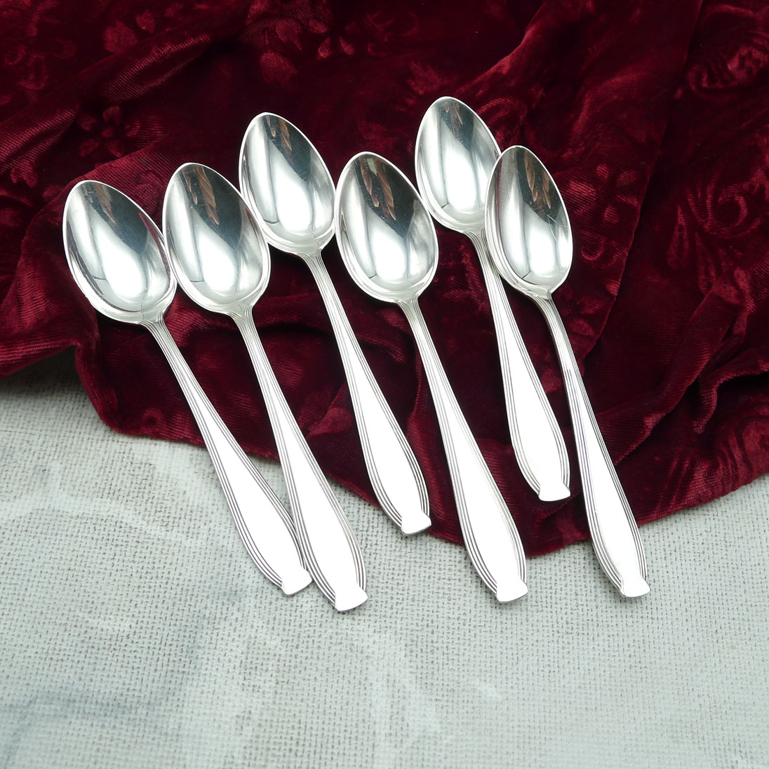 WMF 82/300 Jugendstil 6 Kaffeelöffel versilbert