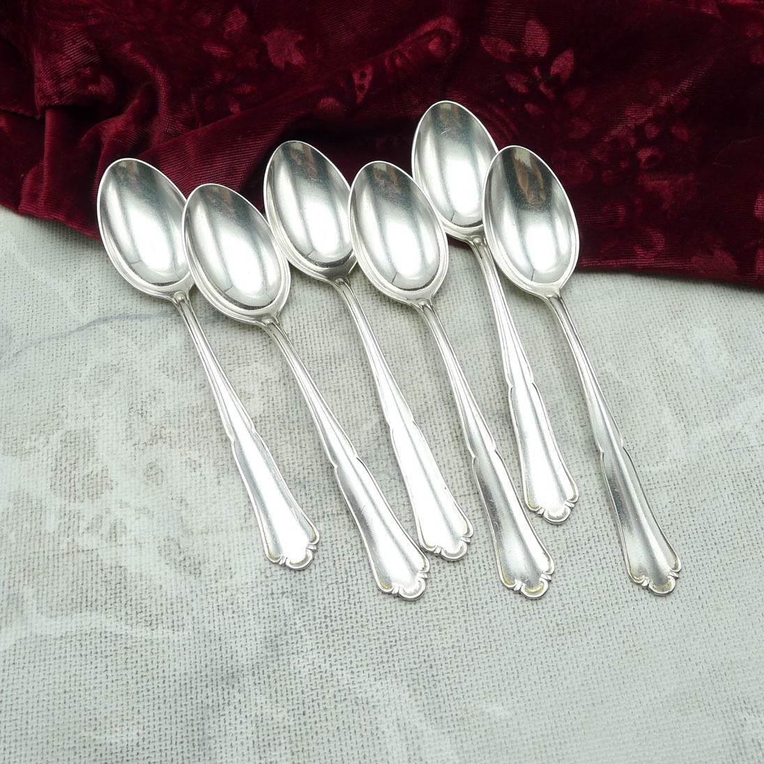 Bruckmann 700 Solitude 6 Kaffeelöffel 800 Silber
