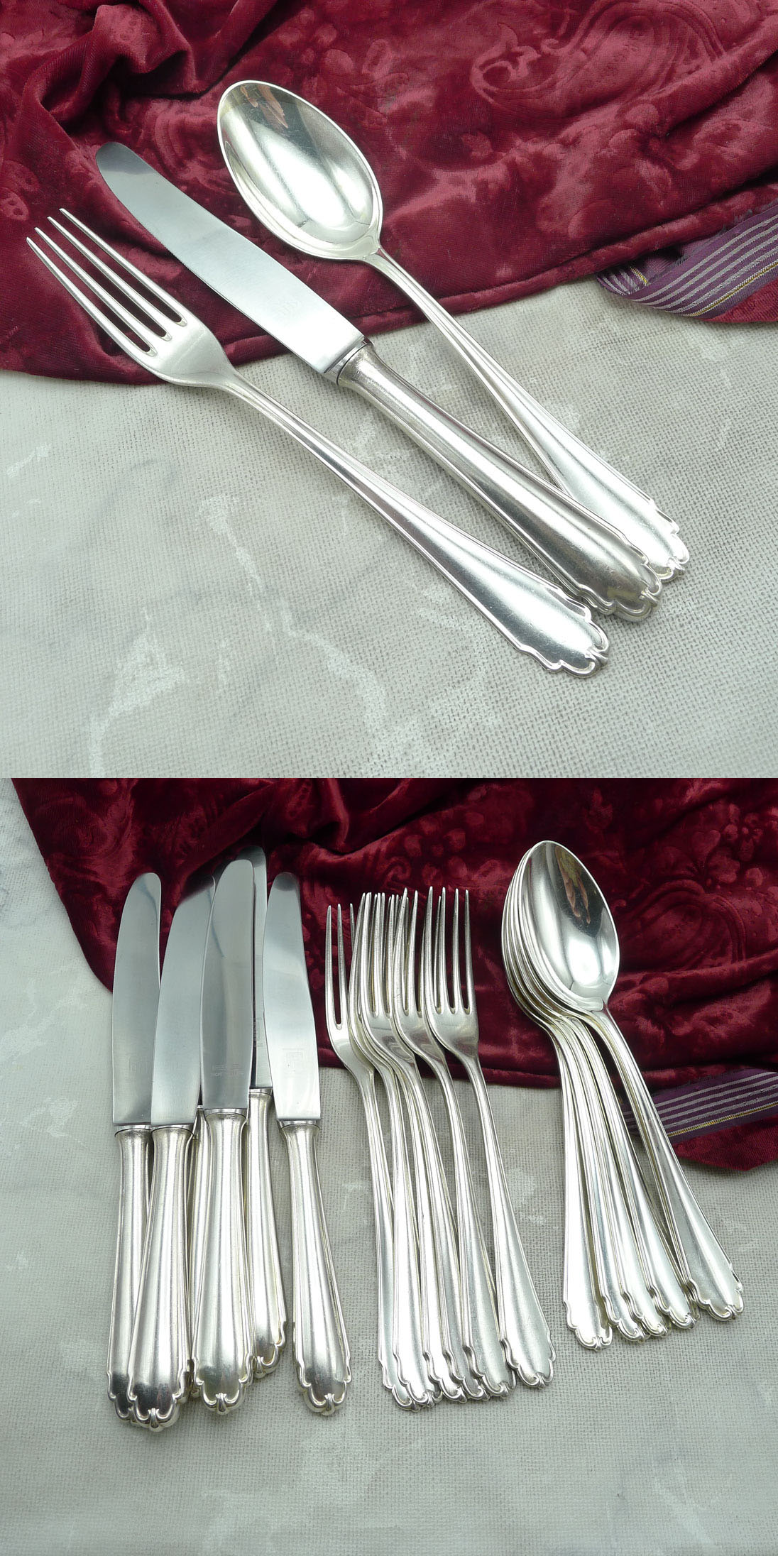 Bruckmann 690 Lieselotte Tafelbesteck 6 Personen 90 versilbert