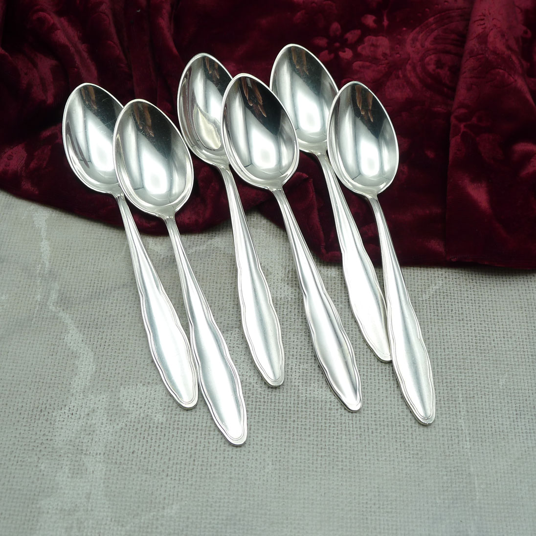 WMF 1500 Chippendale 6 Kaffeelöffel 90 versilbert