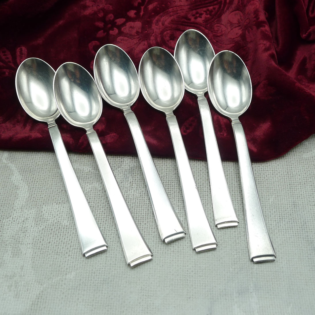 WMF 2500 Art Deco 6 Kaffeelöffel 90 versilbert