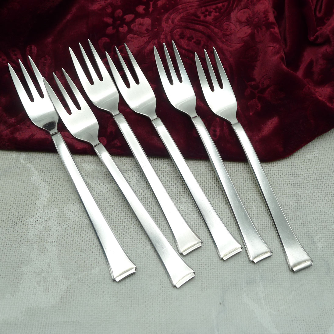 WMF 2500 Art Deco 6 Kuchengabeln 90 versilbert