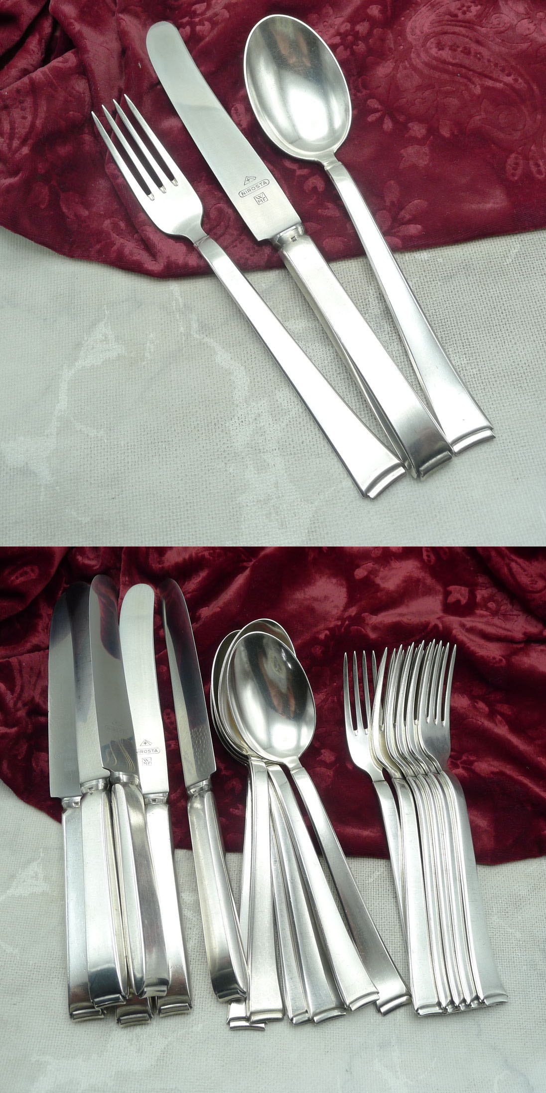 WMF 2500 Art Deco Tafelbesteck 6 Personen 90 versilbert