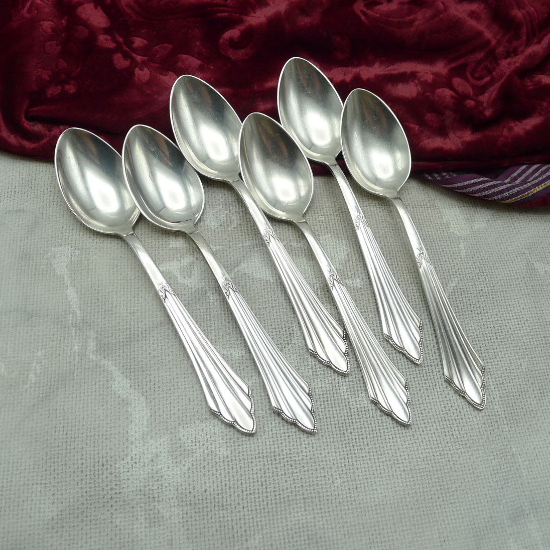 WMF 900 Fächer 6 Kaffeelöffel 90 versilbert