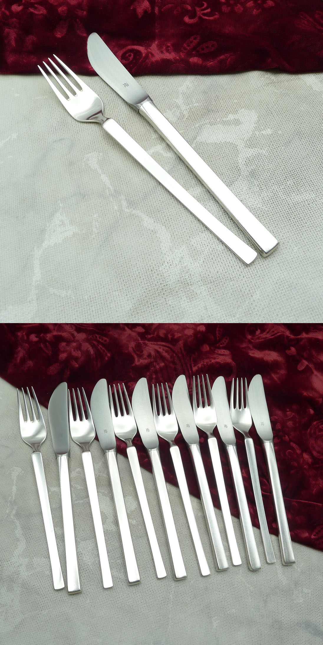 WMF New York Dessertbesteck 6 Personen 90 versilbert