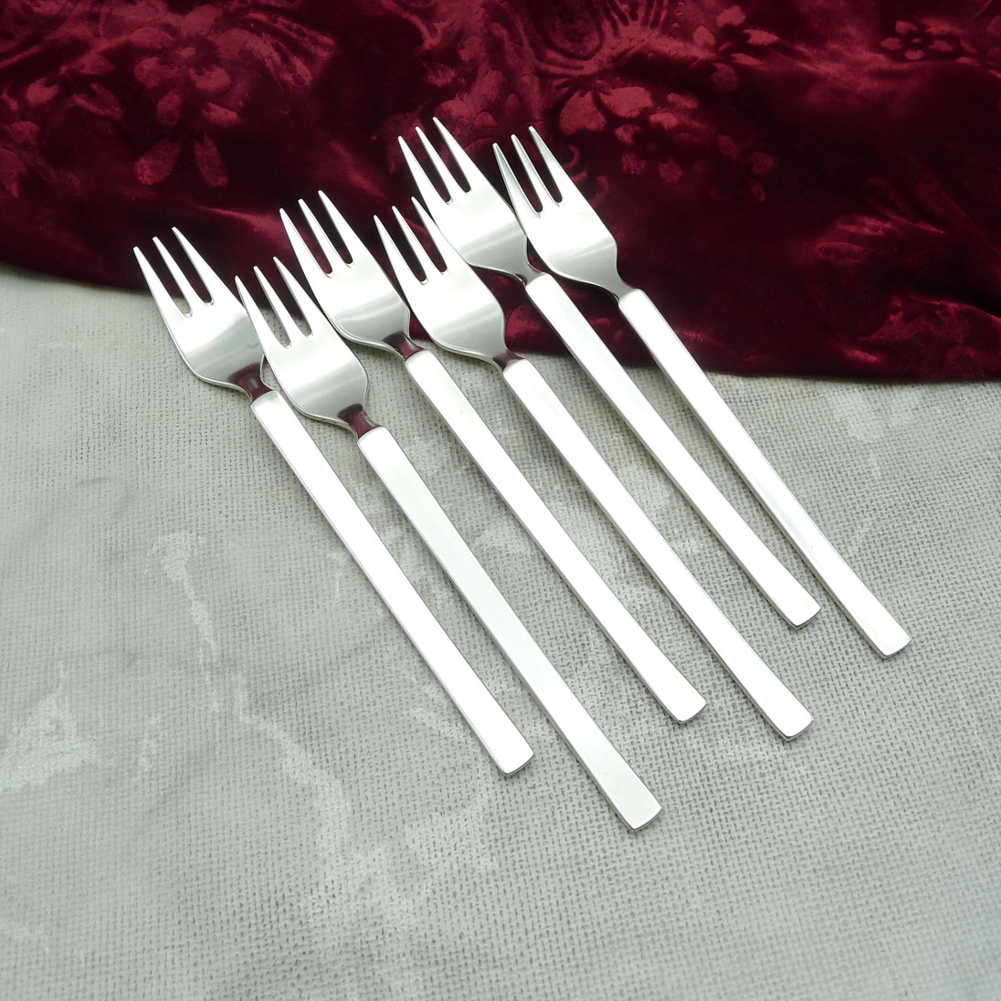 WMF New York 6 Kuchengabeln 90 versilbert