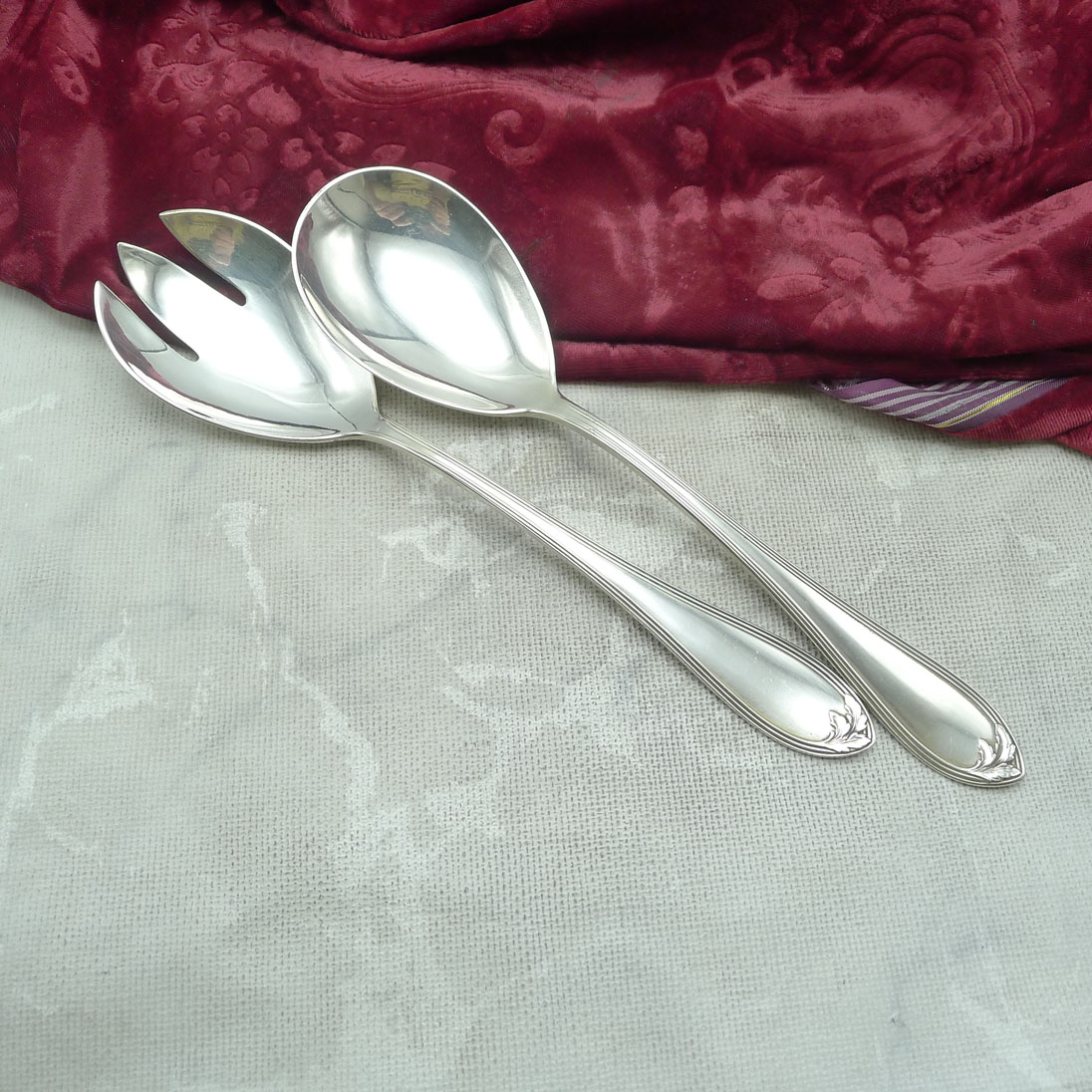 Wellner 136 Eva Salatbesteck 90 versilbert