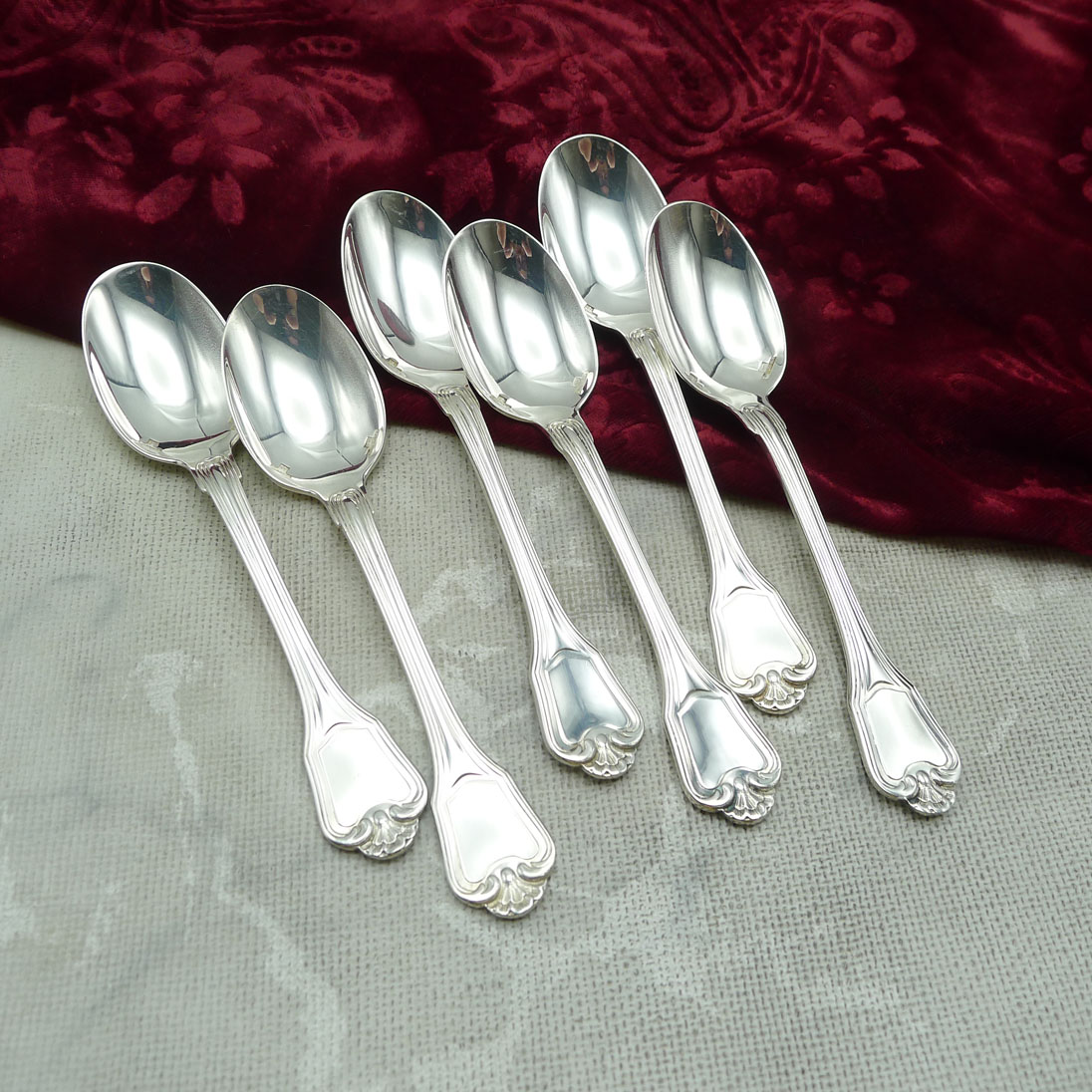 Christofle Port Royale 6 Kaffeelöffel versilbert