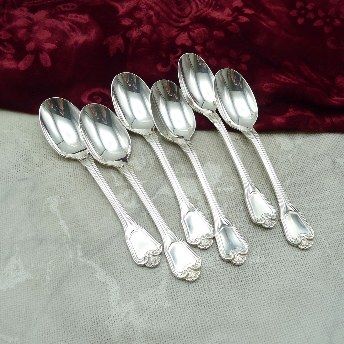 Christofle Port Royale 6 Kaffeelöffel versilbert