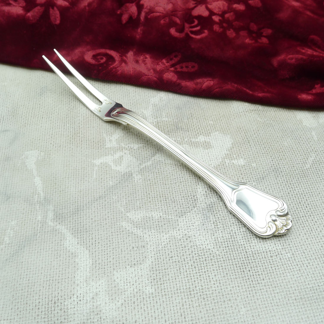 Christofle Port Royale Fleischgabel versilbert