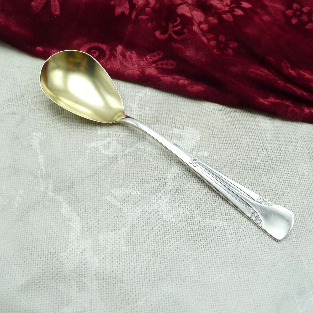 WMF 34 Würfel Jugendstil Kompottlöffel versilbert