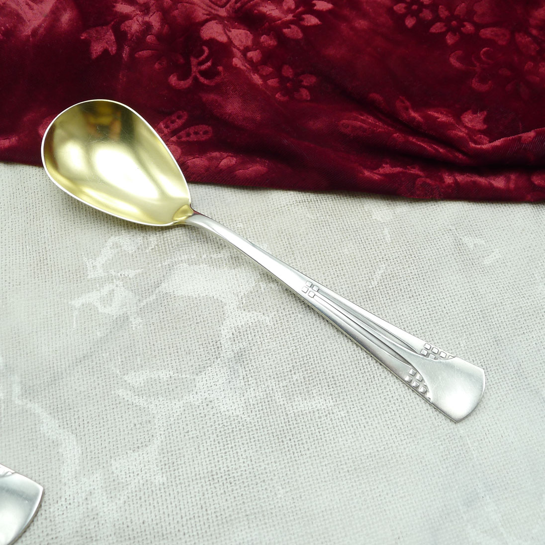 WMF 34 Würfel Jugendstil Kompottlöffel versilbert