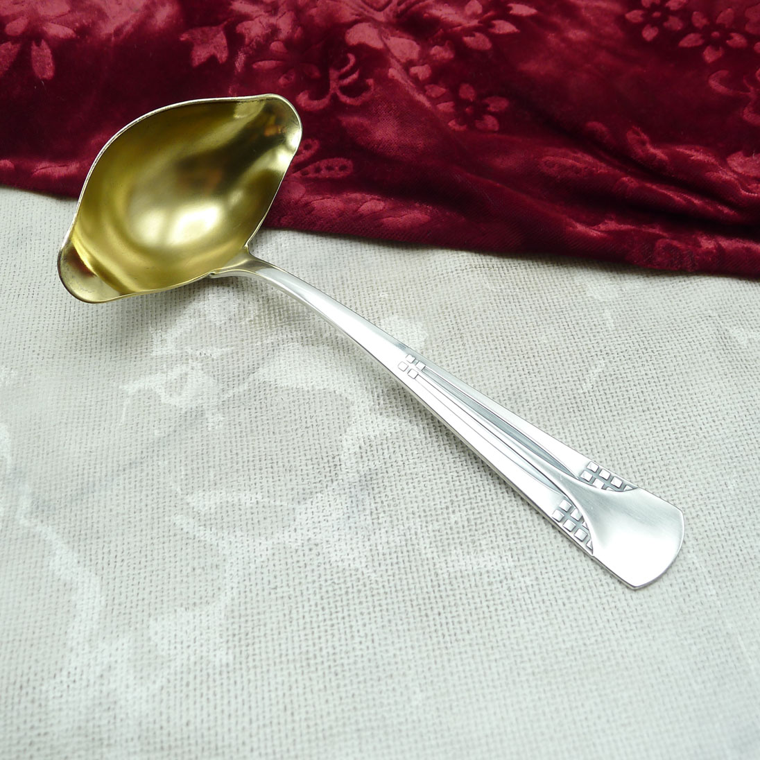 WMF 34 Würfel Jugendstil Saucenkelle versilbert