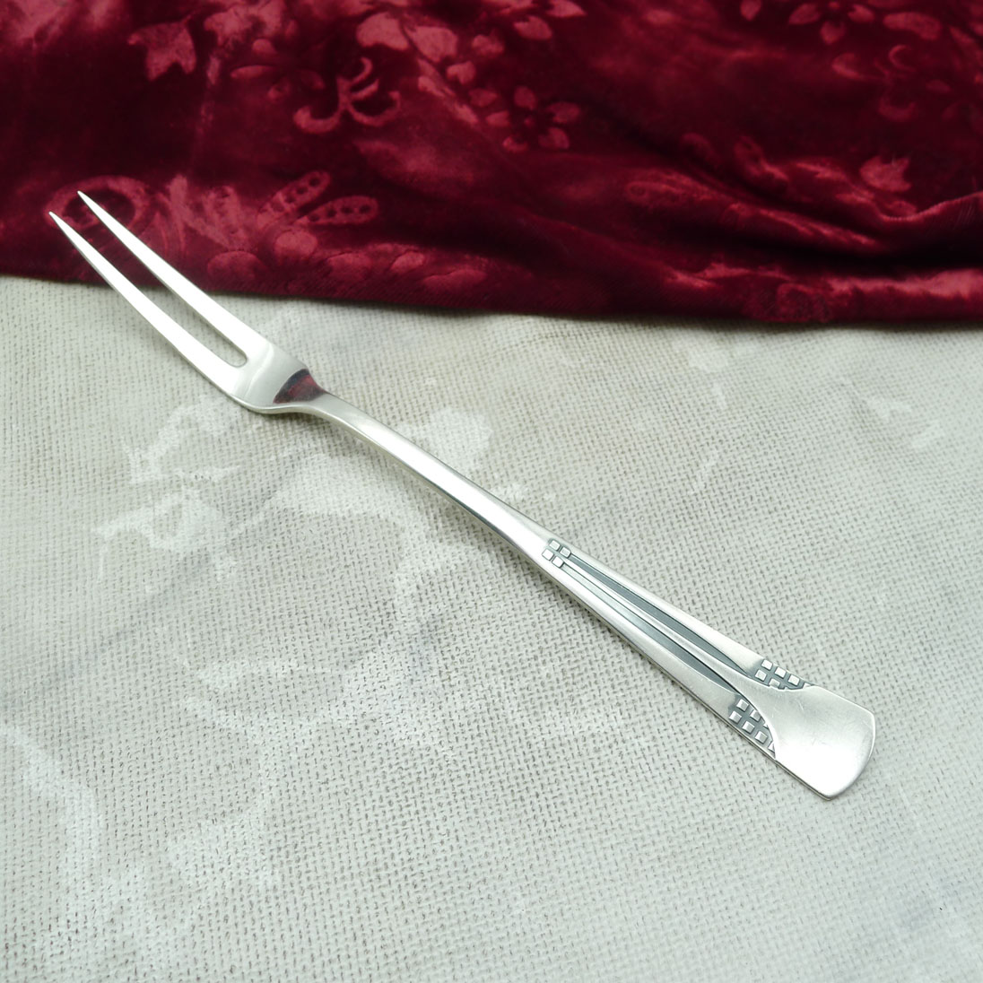 WMF 34 Würfel Jugendstil Fleischgabel versilbert