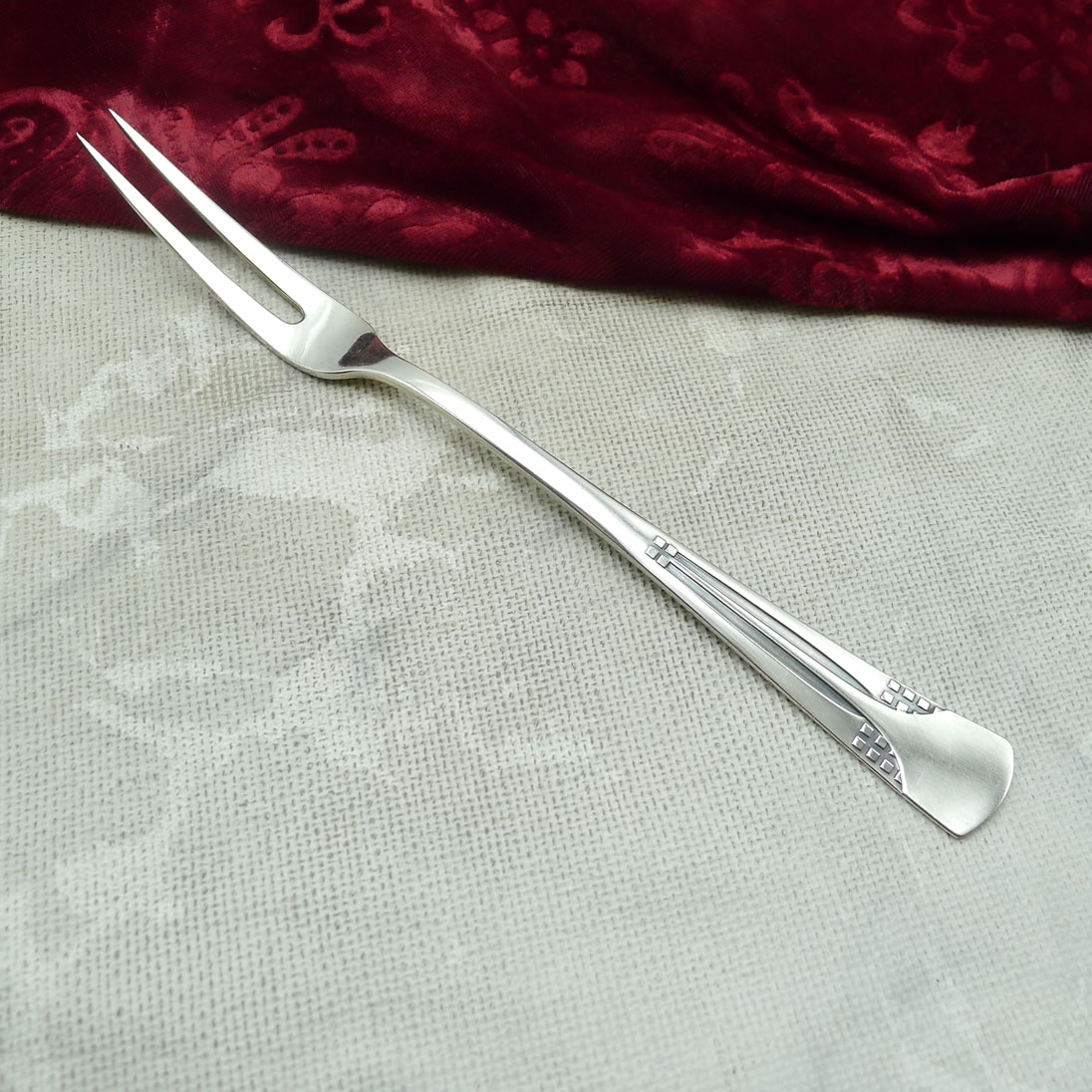 WMF 34 Würfel Jugendstil Fleischgabel versilbert