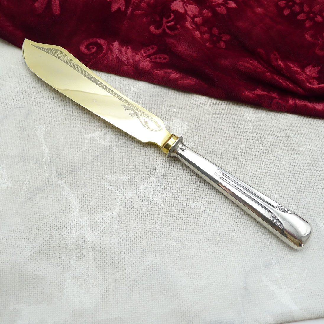 WMF 34 Würfel Jugendstil Tortenmesser versilbert