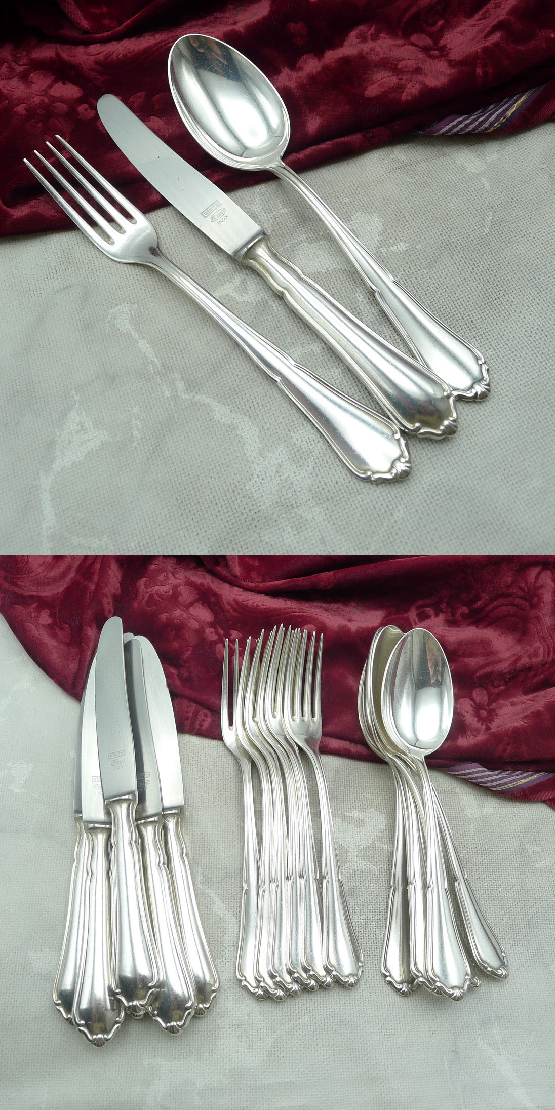 BSF 102 Margerit Menübesteck 6 Personen 90 versilbert