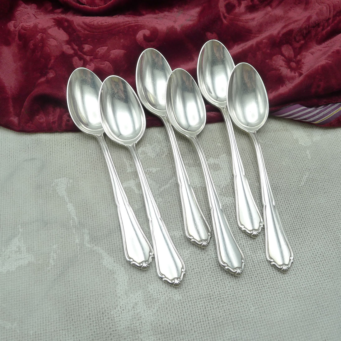 BSF 102 Margerit 6 Kaffeelöffel 90 versilbert