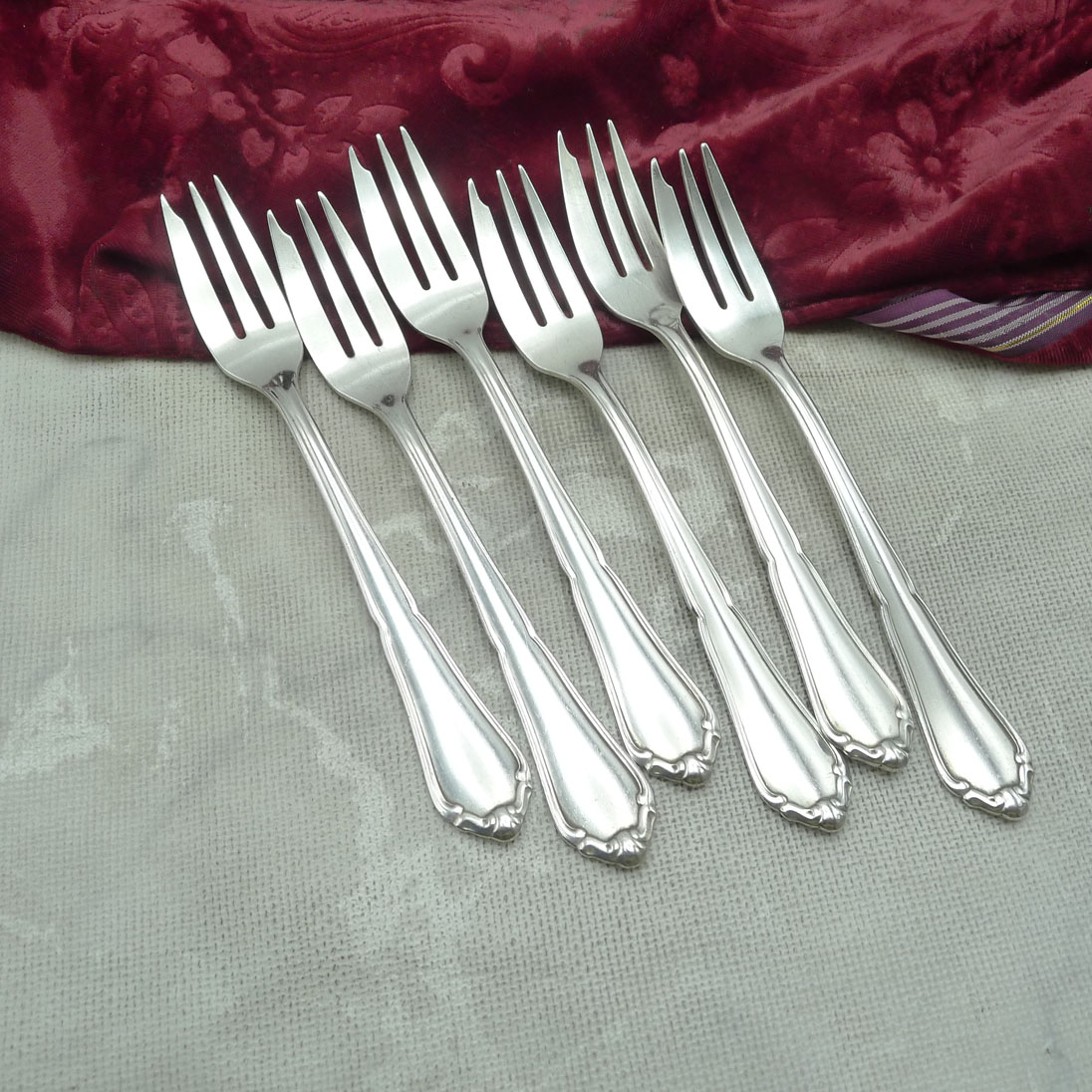 BSF 102 Margerit 6 Kuchengabeln 90 versilbert