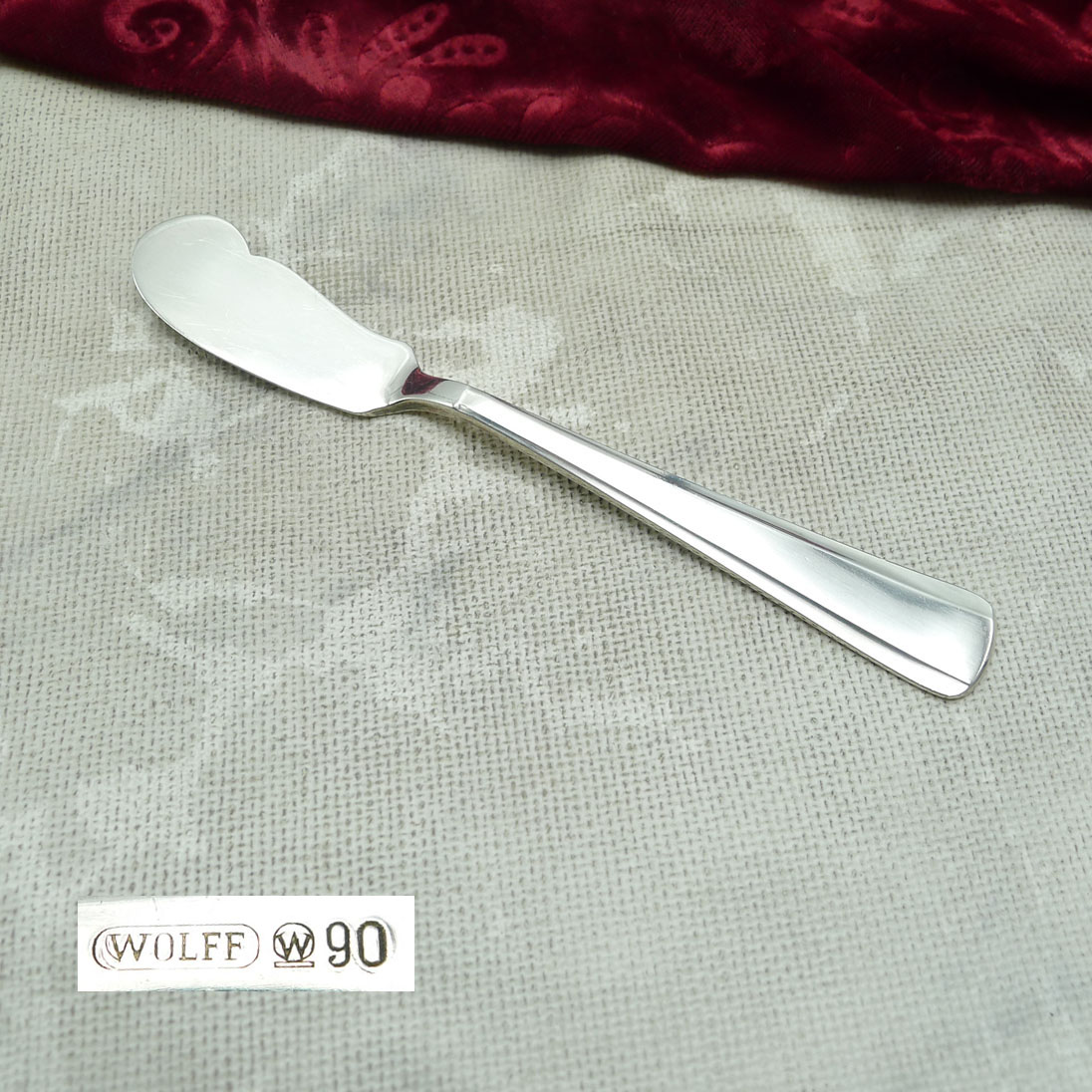 Art Deco Kaviarmesser Wolff 90 versilbert