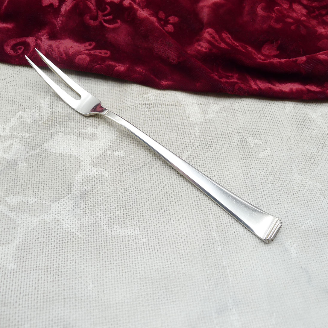 OKA 131 Art Deco Fleischgabel 90 versilbert