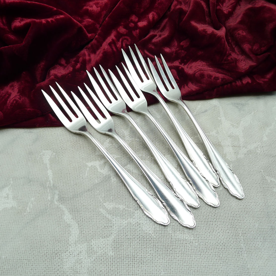 WMF 2200 6 Kuchengabeln 90 versilbert