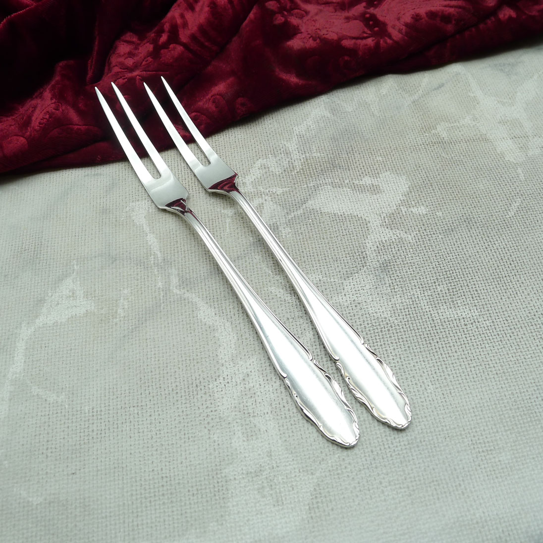 WMF 2200 2 Fleischgabeln 90 versilbert