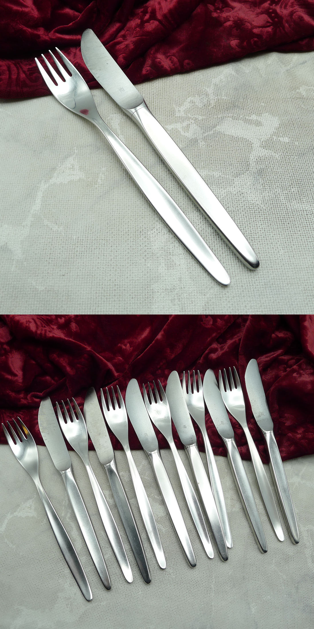 WMF Stockholm Tafelbesteck 6 Personen 12 tlg Cromargan