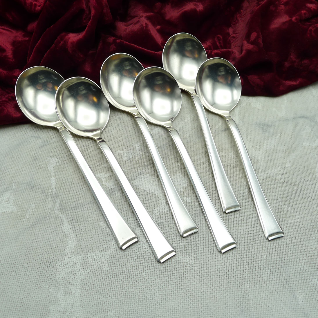 WMF 2500 Art Deco 6 Tassenlöffel 16,7cm 90 versilbert