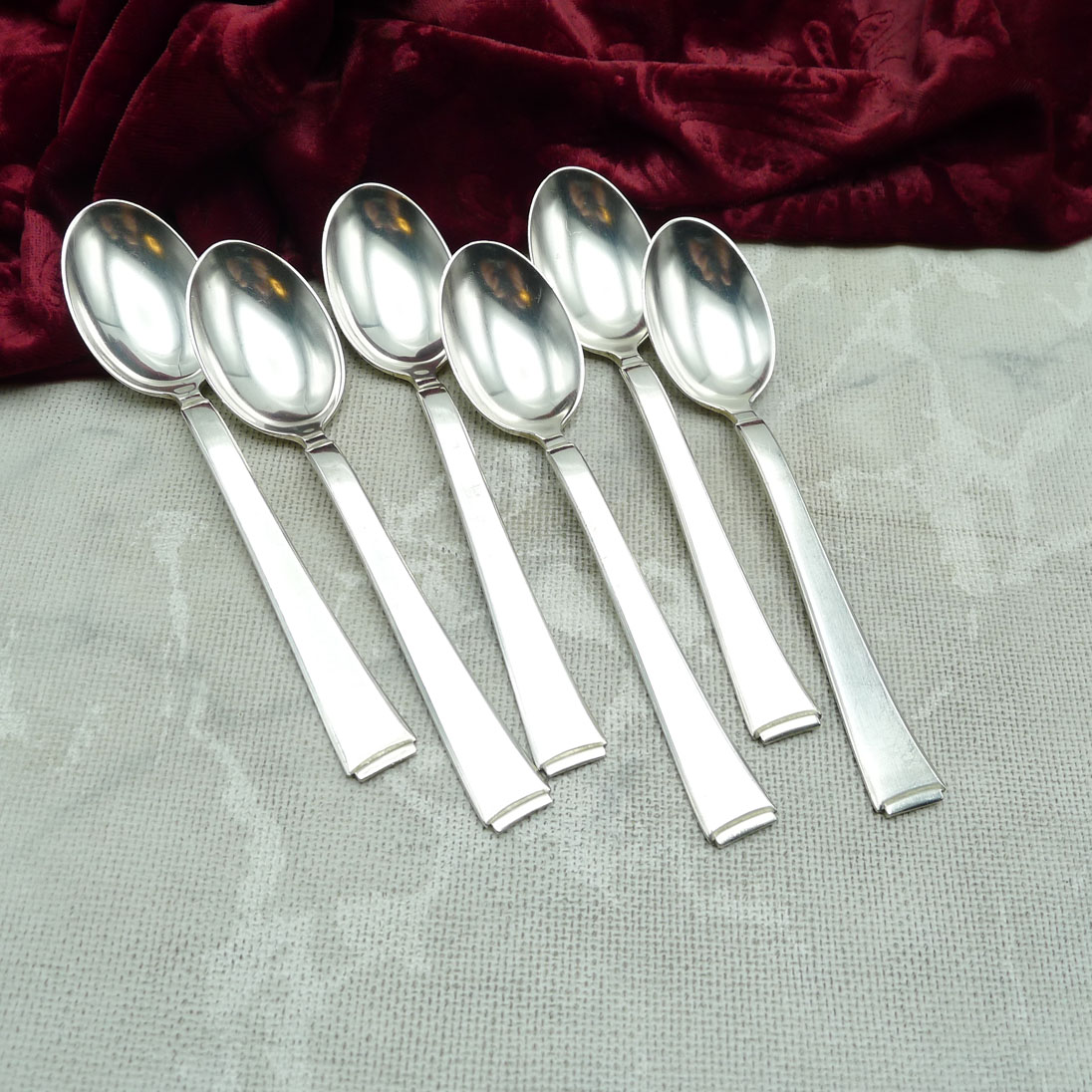 WMF 2500 Art Deco 6 Kaffeelöffel 90 versilbert