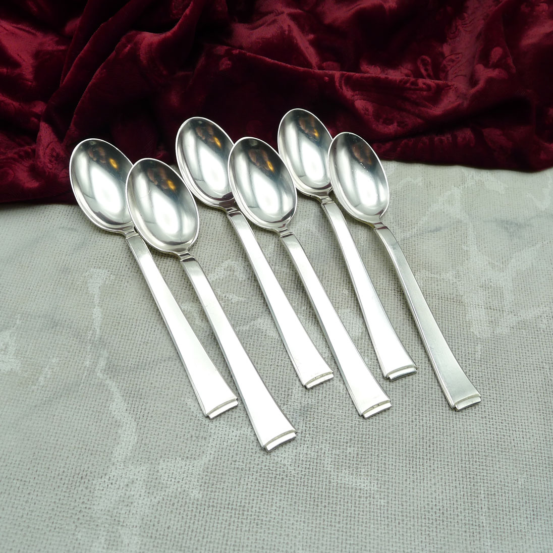 WMF 2500 Art Deco 6 Kaffeelöffel 90 versilbert