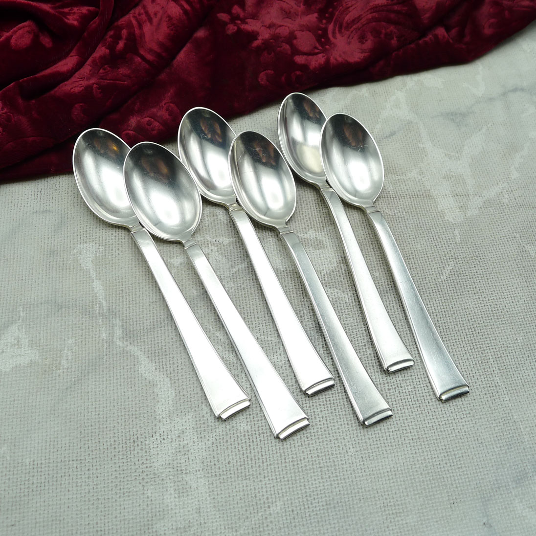 WMF 2500 Art Deco 6 Kaffeelöffel 90 versilbert