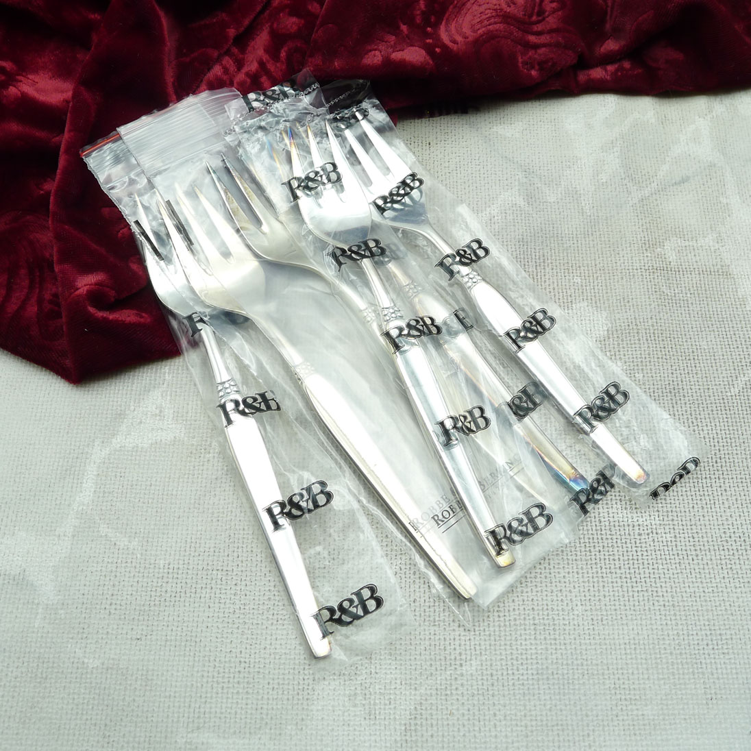 Robbe & Berking Royal 6 Kuchengabeln 90 versilbert