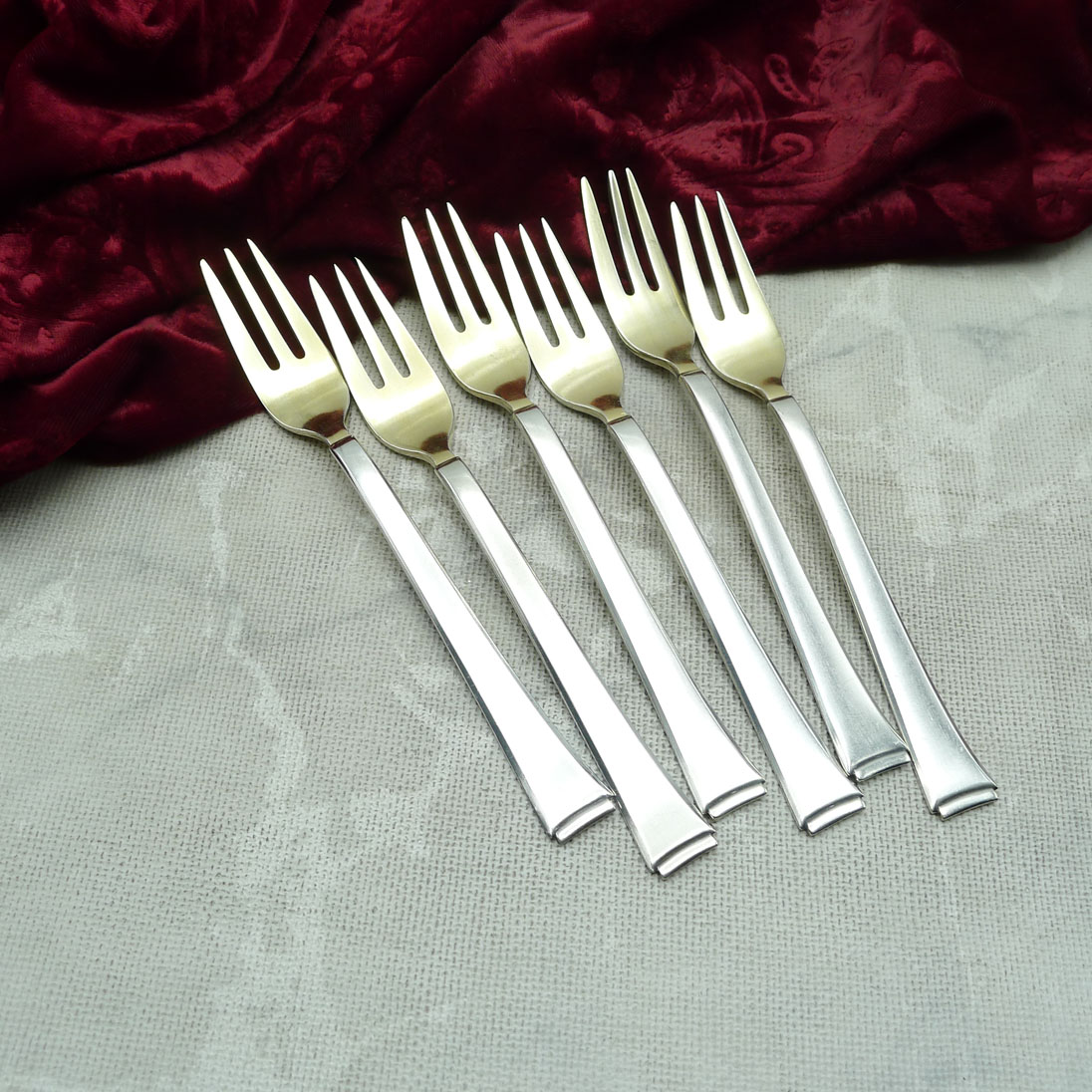 WMF 2500 Art Deco 6 Kuchengabeln 90 versilbert