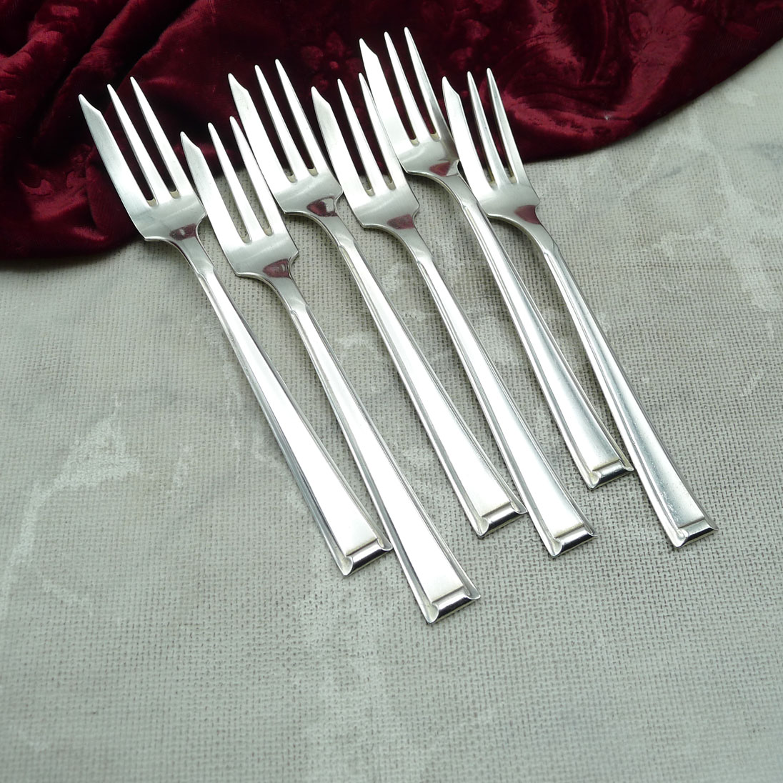 Bruckmann 665 Schwaben 6 Kuchengabeln 90 versilbert