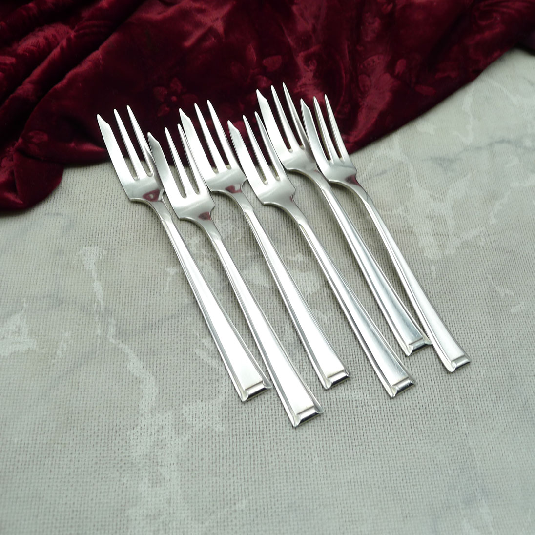 Bruckmann 665 Schwaben 6 Kuchengabeln 90 versilbert