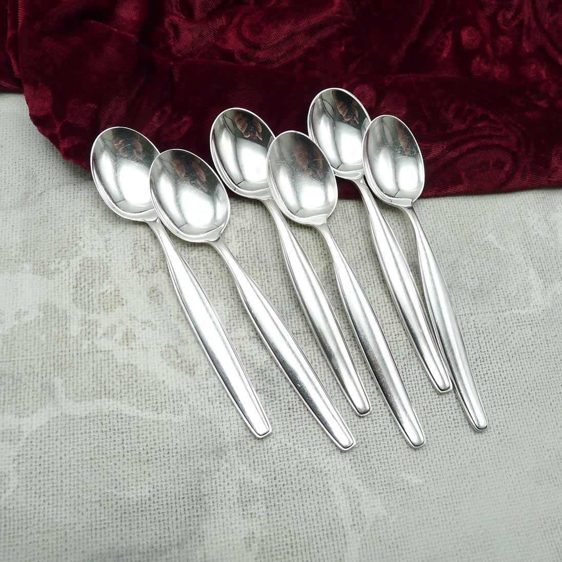 Robbe & Berking Mercedes 6 Teelöffel 90 versilbert