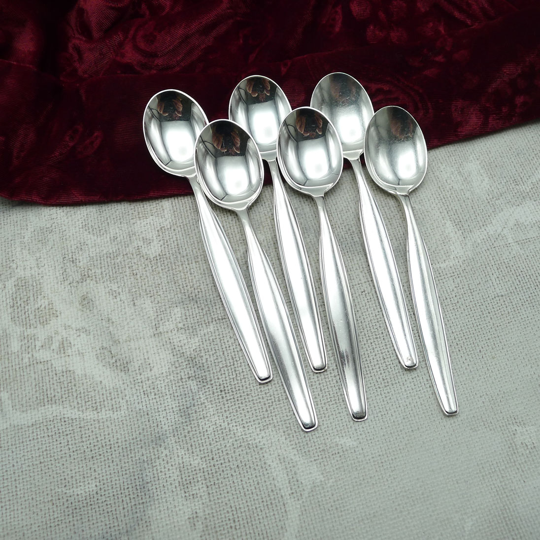 Robbe & Berking Mercedes 6 Teelöffel 90 versilbert