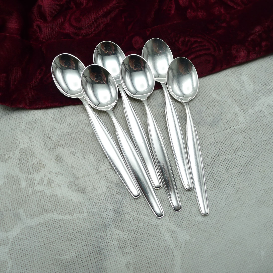 Robbe & Berking Mercedes 6 Teelöffel 90 versilbert