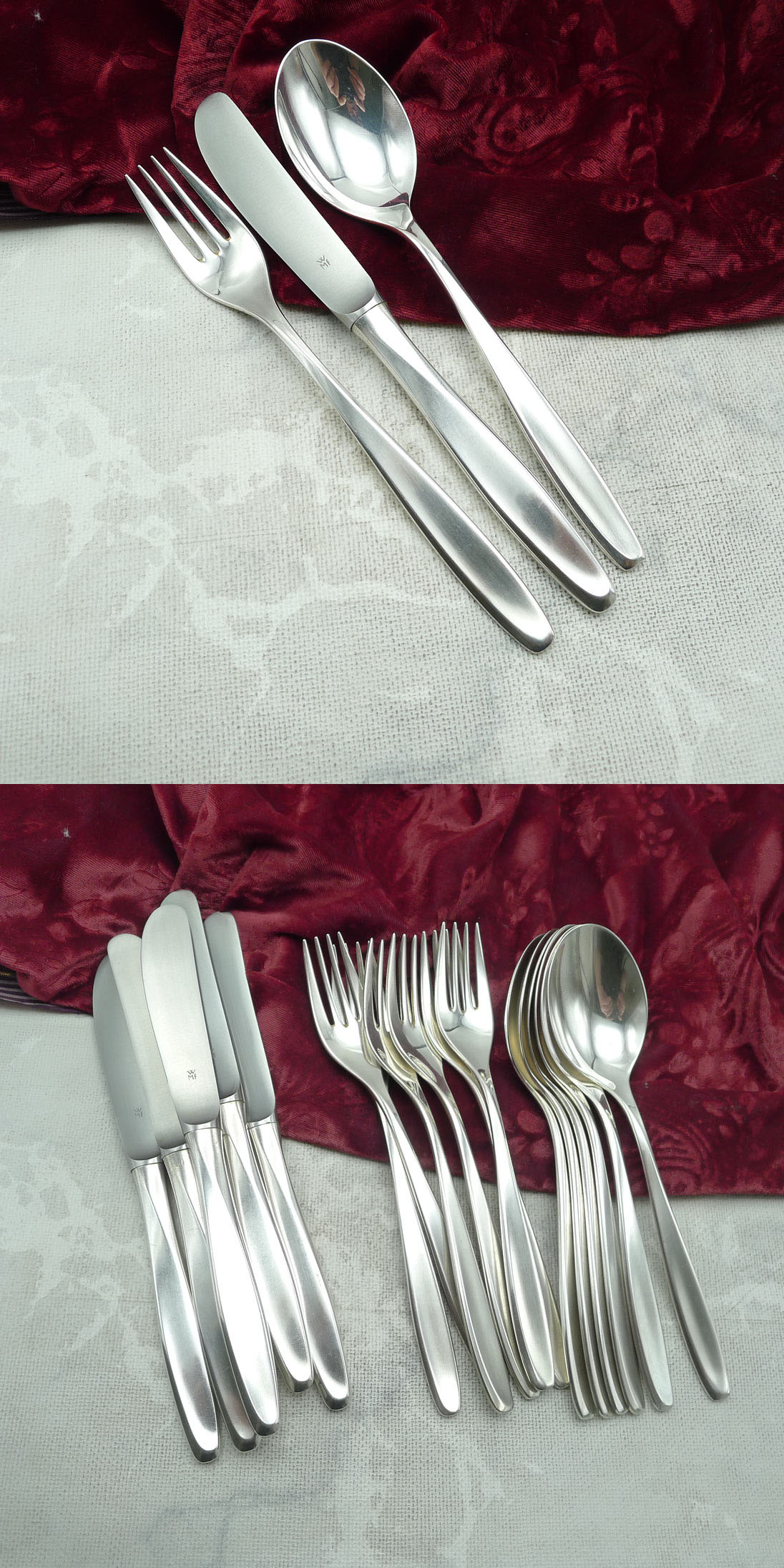 WMF Hamburg Tafelbesteck 6 Personen 90 versilbert