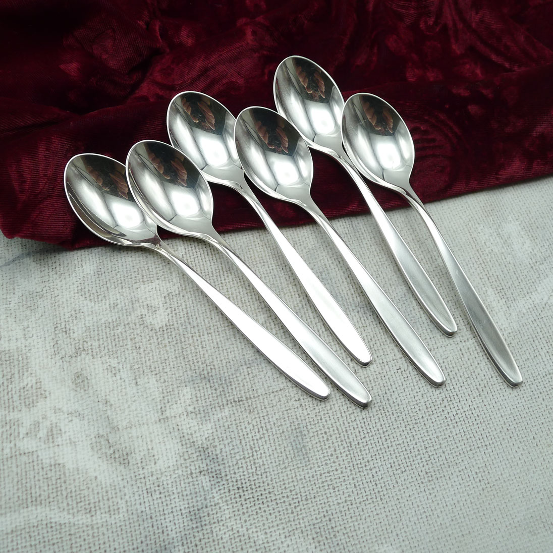 WMF Hamburg 6 Teelöffel 12,7cm 90 versilbert