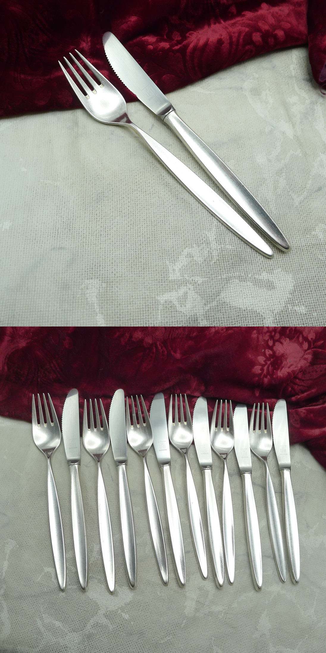 Bruckmann 766 Palace Dessertbesteck 6 Personen 90 versilbert