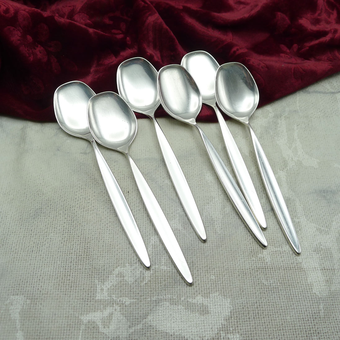 Bruckmann 766 Palace 6 Eislöffel 13,4cm 90 versilbert