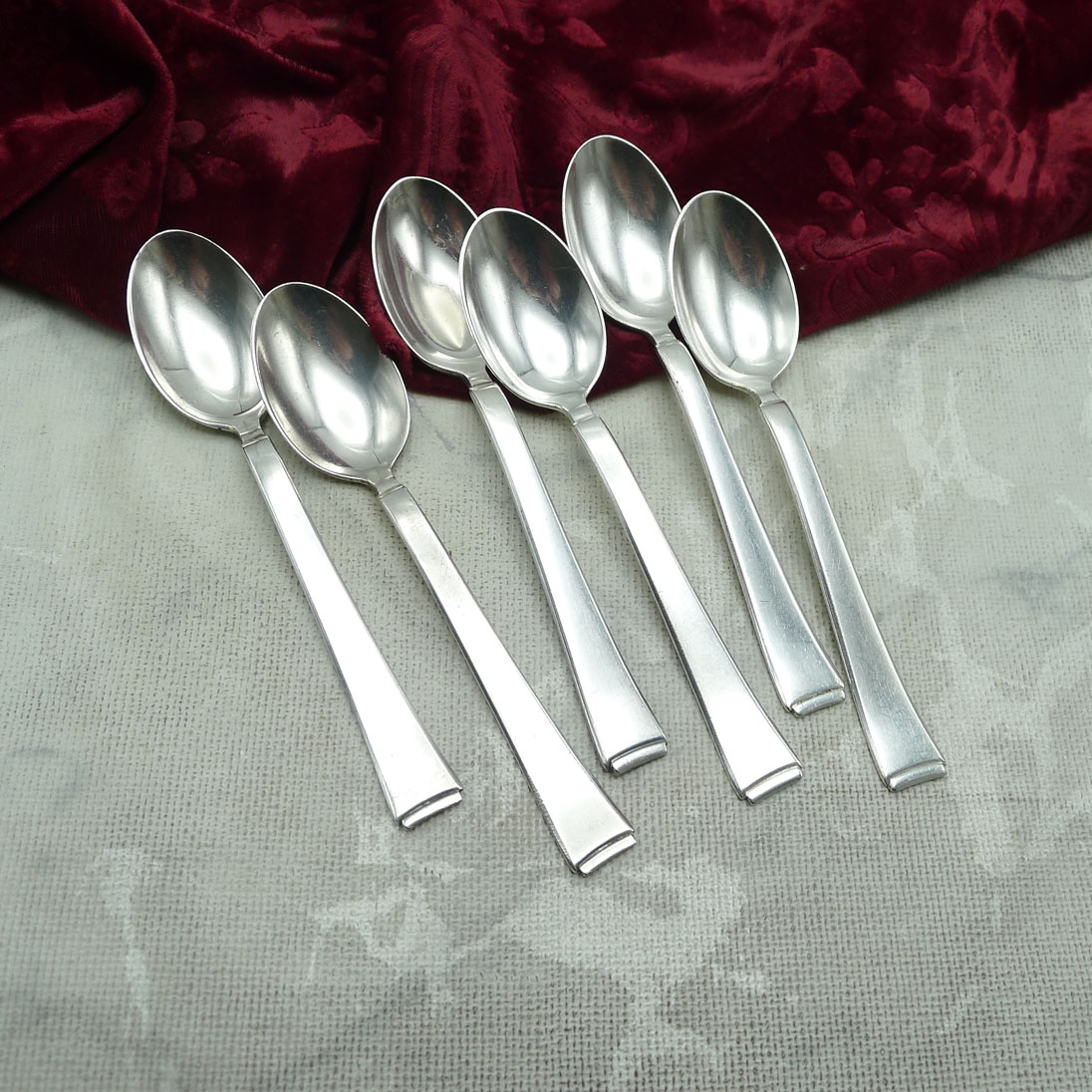 WMF 2500 Art Deco 6 Kaffeelöffel 90 versilbert